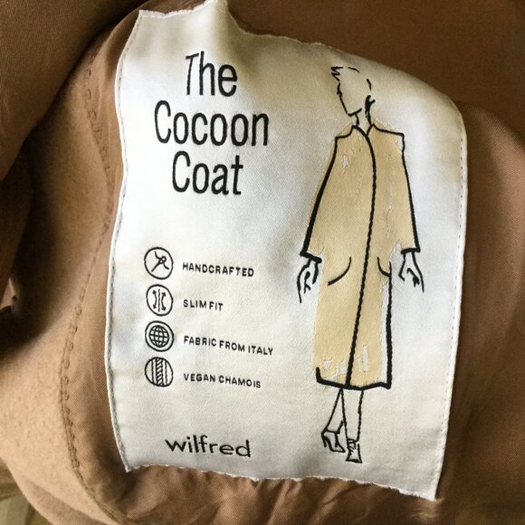 Aritzia Wilfred The Cocoon Wool Camel Coat s - Picture 8 of 15